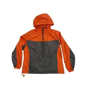Vintage Cold Storage For Her Womens XL Orange Gray Rain Jacket Gorpcore Hiking